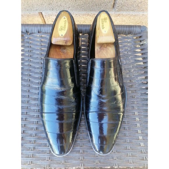 Dino Bigioni‎ Sosnie Black Leather Slip On Size 7 US, Euro sz 40 Made in Italy main image 9